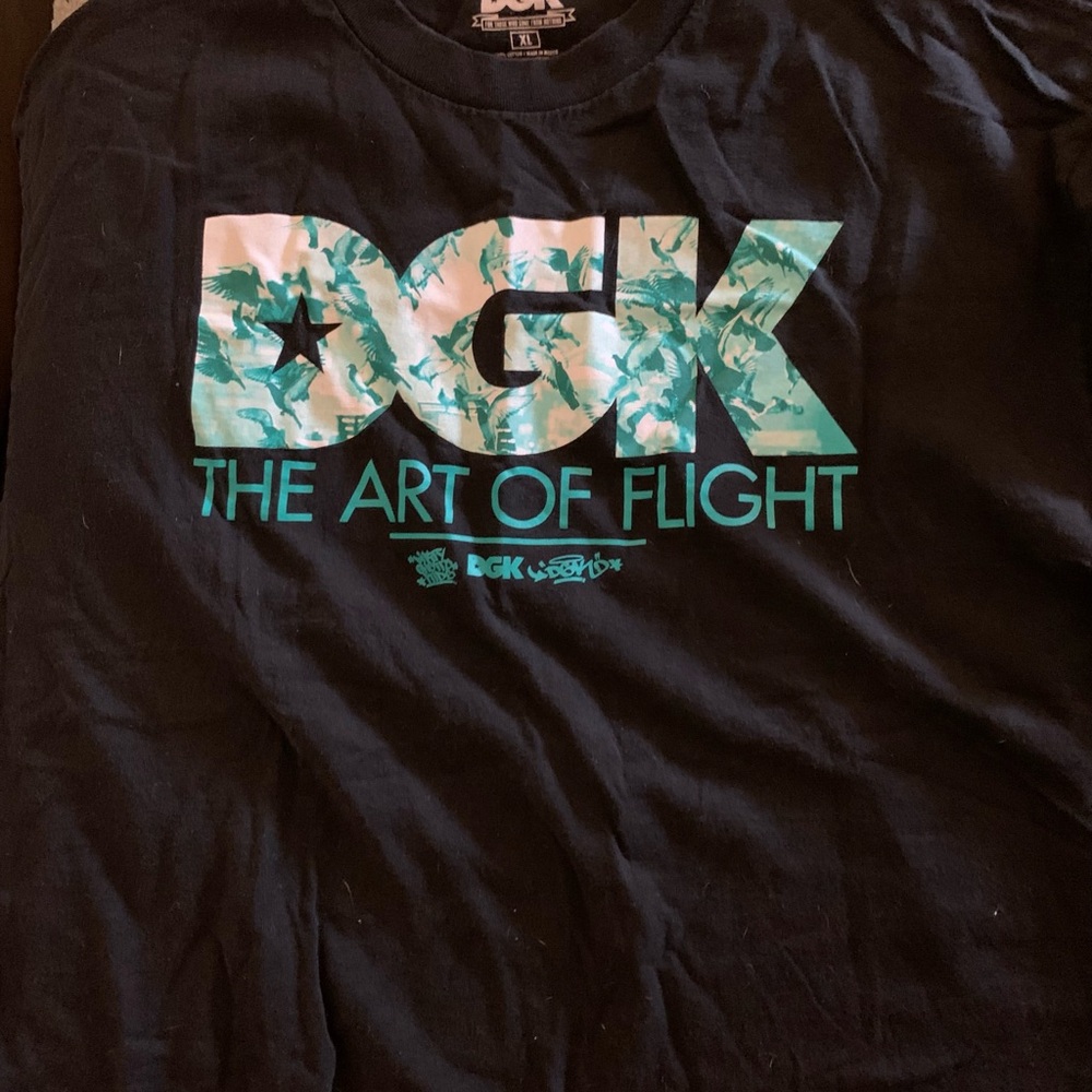 DGK Logo Black Tee T-Shirt mens size XL The Art of Flight